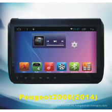 Sistema Android de navegación GPS para Peugeot2008 2014 con reproductor de DVD de coche